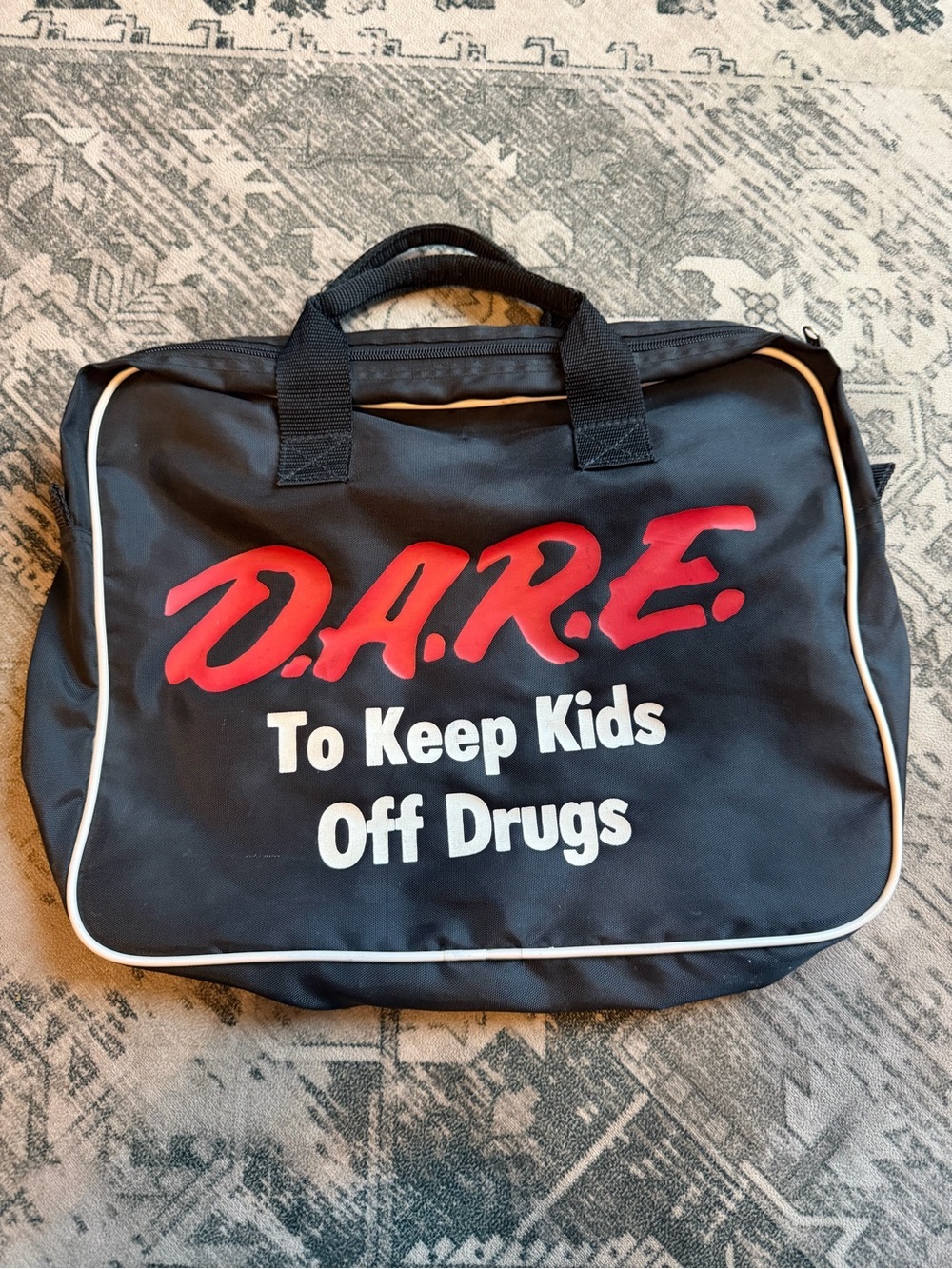 1990s D.A.R.E. program bag laptop briefcase vintage carrier bag